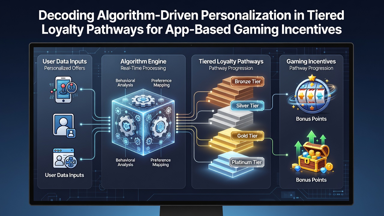 Detailed view of tiered loyalty dashboard in gaming app highlighting personalized algorithm outputs and incentive pathways for different player segments