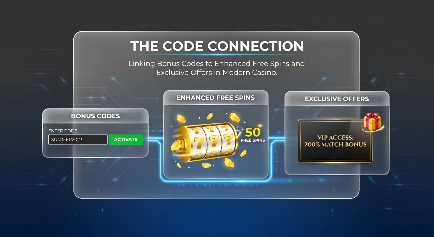 Mobile casino interface highlighting exclusive bonus code redemption for free spins and special promotions