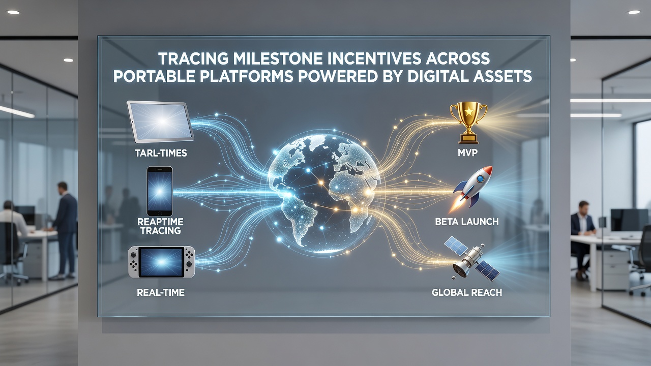 Blockchain transaction visualization showing milestone rewards distributed across mobile gaming platforms